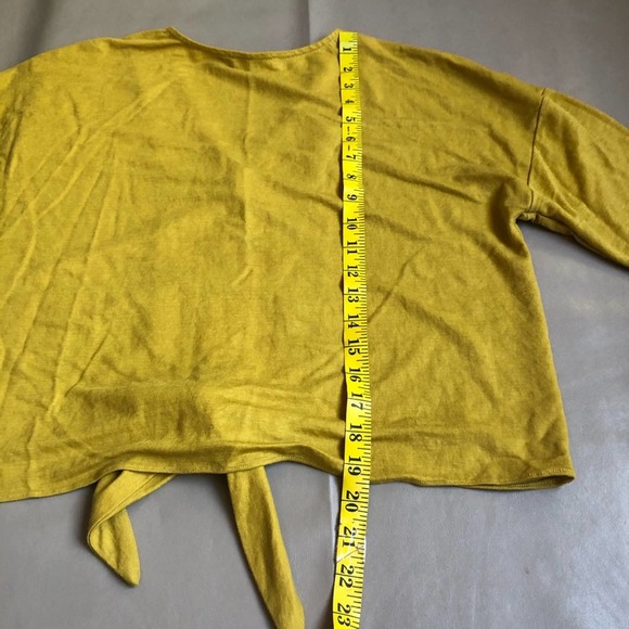 Mod ref Luca tie crop top mustard SZ L - Picture 7 of 7